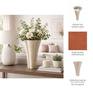ENSLEYMILL TAUPE VASE 16 (IN) 10