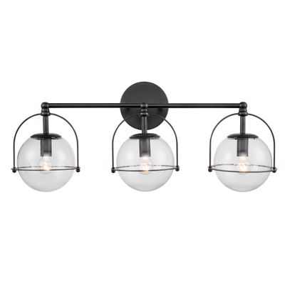 Langford 24″ Wide 3-Light Vanity Light - Matte Black