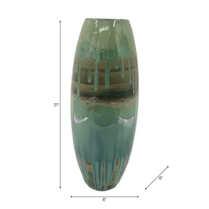 ANSELOAK GREEN VASE 21 (IN) 7