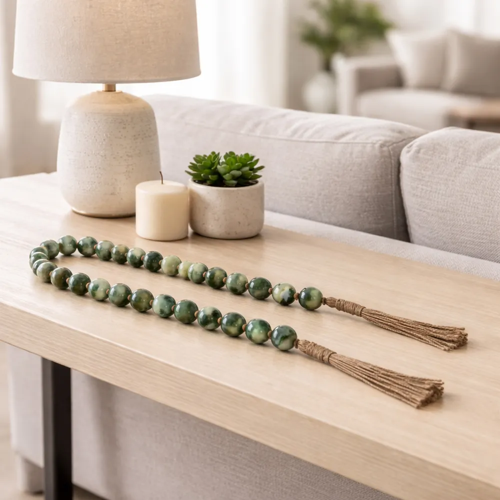 ROSSROSE GREEN BEAD 1 (IN)