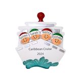 CRUISERS BOAT CHRISTMAS ORNAMENT W SPINNING PROPELLER - BEAR FAMILY 1