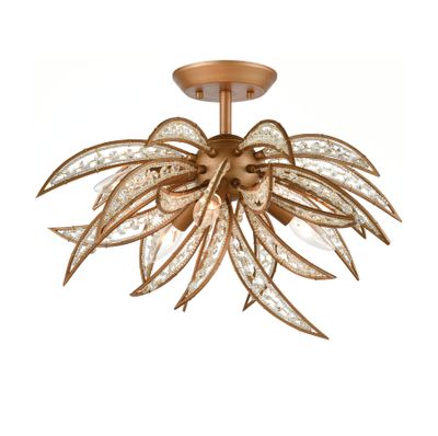 Naples 21″ Wide 5-Light Semi Flush Mount - Matte Gold