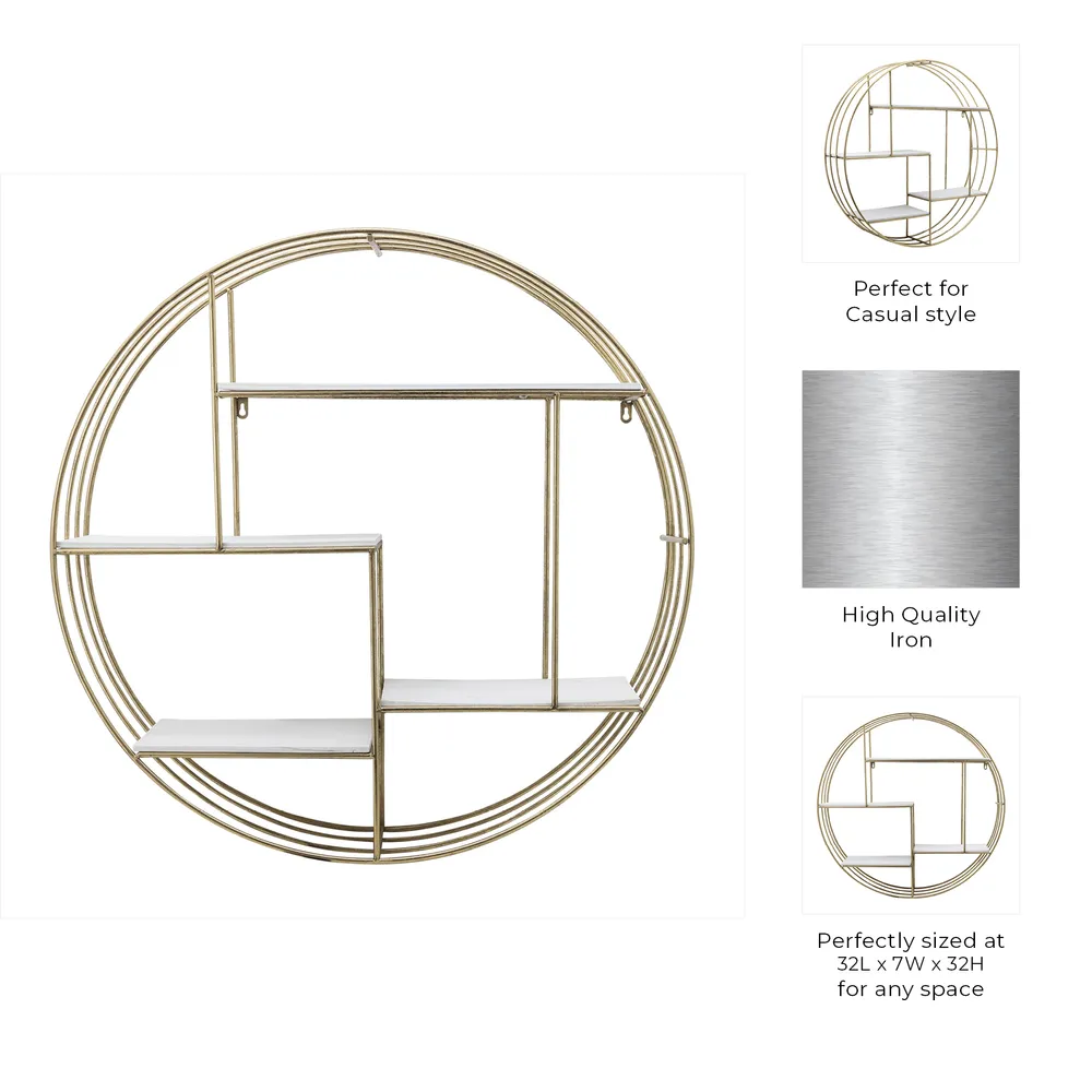 FINCHWAY WHITE WALL SHELF 32 (IN)