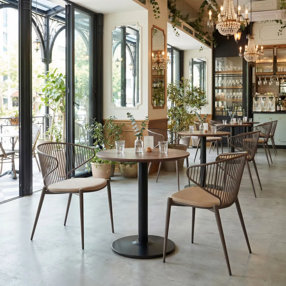 Silues Dining Chair Taupe & Brown