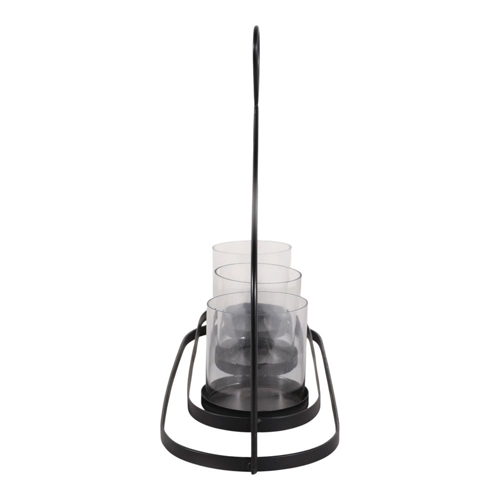 DUNELEY BLACK CANDLE HOLDER 14 (IN)
