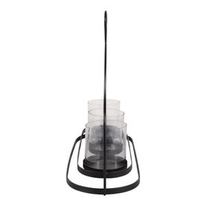 DUNELEY BLACK CANDLE HOLDER 14 (IN) 5