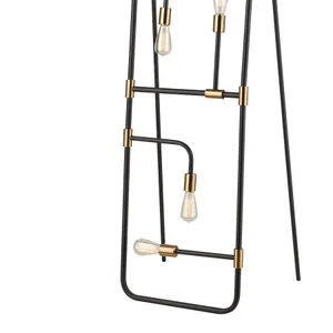 Think Tank 64'' High 5-Light Floor Lamp - Black 4