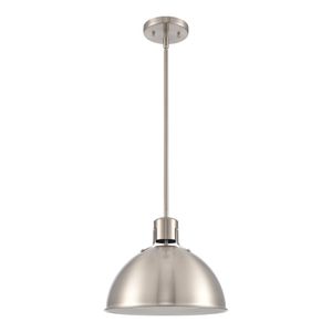 Zayne 12'' Wide 1-Light Mini Pendant - Brushed Nickel 2