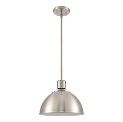 Zayne 12″ Wide 1-Light Mini Pendant - Brushed Nickel