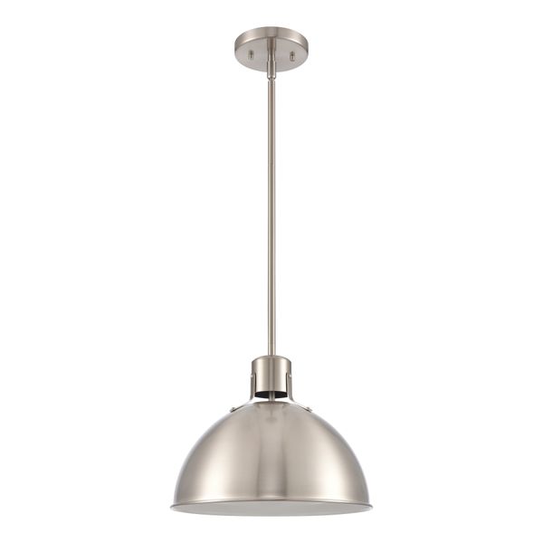 Zayne 12'' Wide 1-Light Mini Pendant - Brushed Nickel