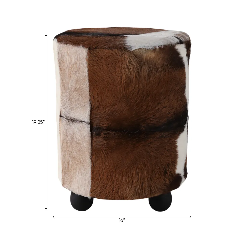 GIBSONPARK BROWN OTTOMAN 20 (IN)
