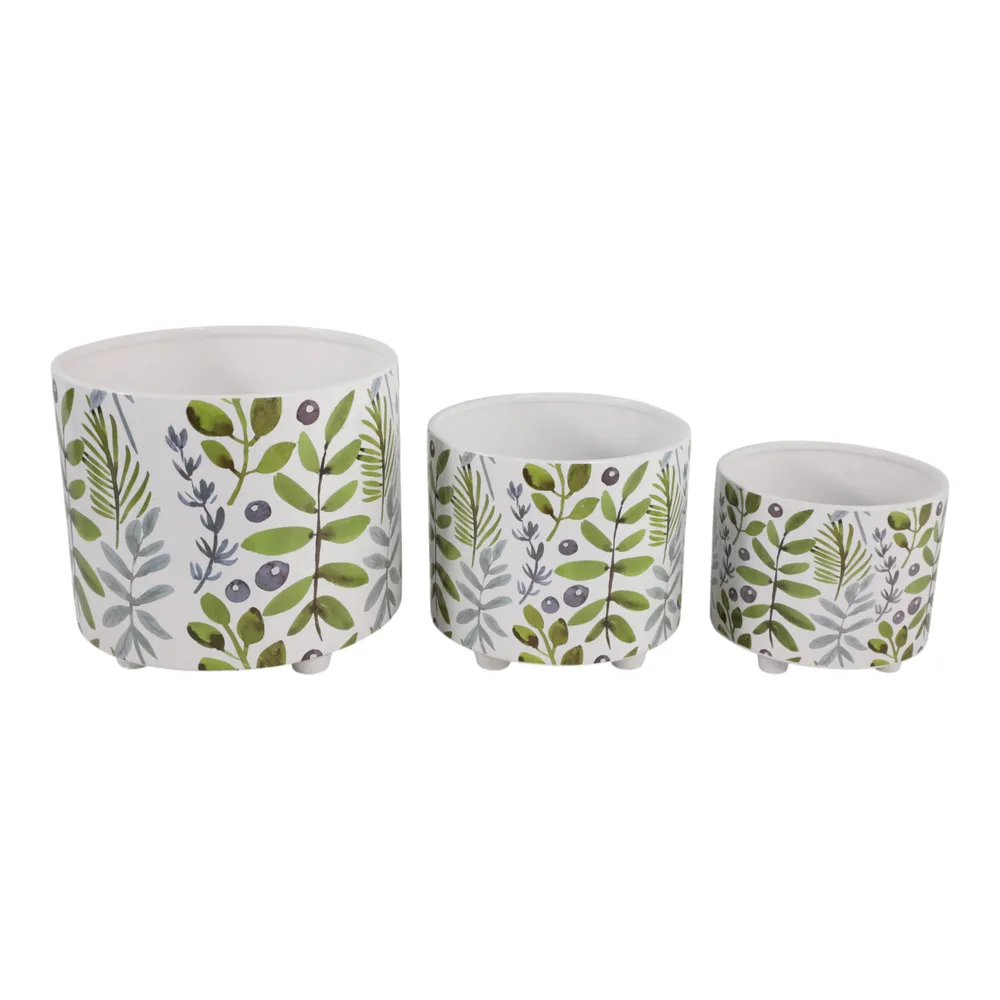 BARNETWORTH SET OF 3 GREEN PLANTER 11 (IN)