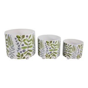 BARNETWORTH SET OF 3 GREEN PLANTER 11 (IN) 4
