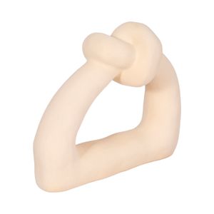11" KNOT WITH OPEN CUT-OUT SAND GLAZE, IVORY 3