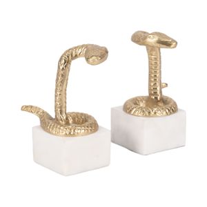 COLEROSE SET OF 2 GOLD BOOKENDS 8 (IN) 4