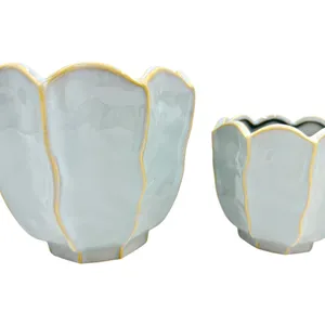 ASHTON SET OF 2 BLUE PLANTER 7 (IN) 3
