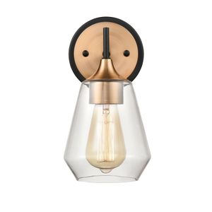 Villette 6'' Wide 1-Light Vanity Light - Satin Brass 1
