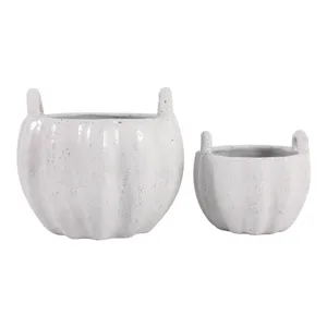 THEAHAM SET OF 2 WHITE PLANTER 11 (IN) 4