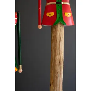Set of 2 Painted Metal and Wood Nutcrackers 2