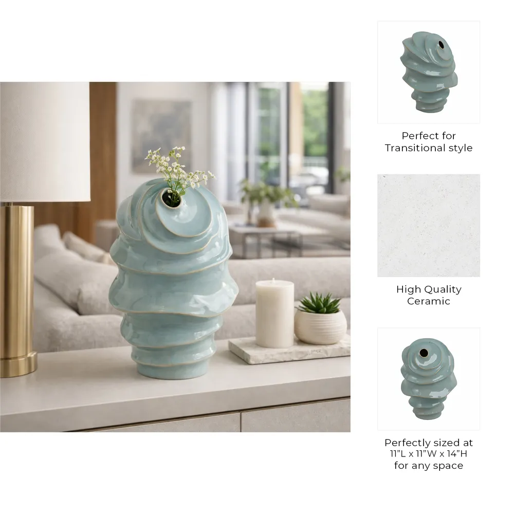 WILSONGROVE BLUE VASE 14 (IN)