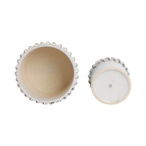 GARLANDWELL SET OF 2 WHITE PLANTER 9 (IN) 7