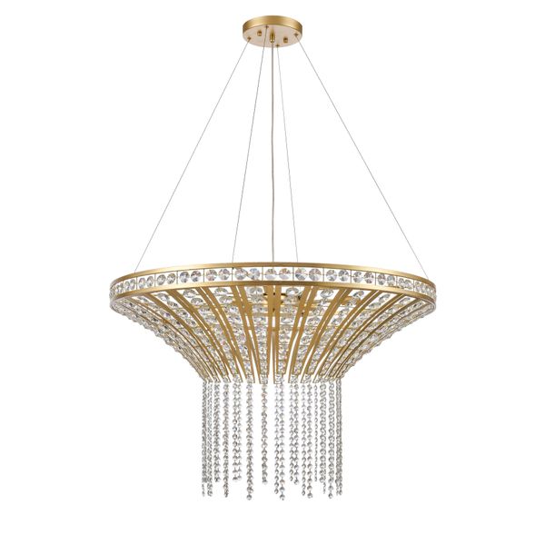 Fantania 36'' Wide 8-Light Chandelier - Champagne Gold
