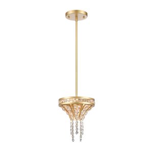 Fantania 8'' Wide 2-Light Mini Pendant - Champagne Gold 1