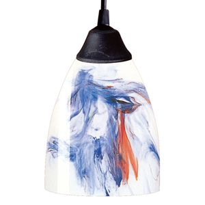 Classico 5'' Wide 1-Light Mini Pendant - Dark Rust with Mountain Glass 4
