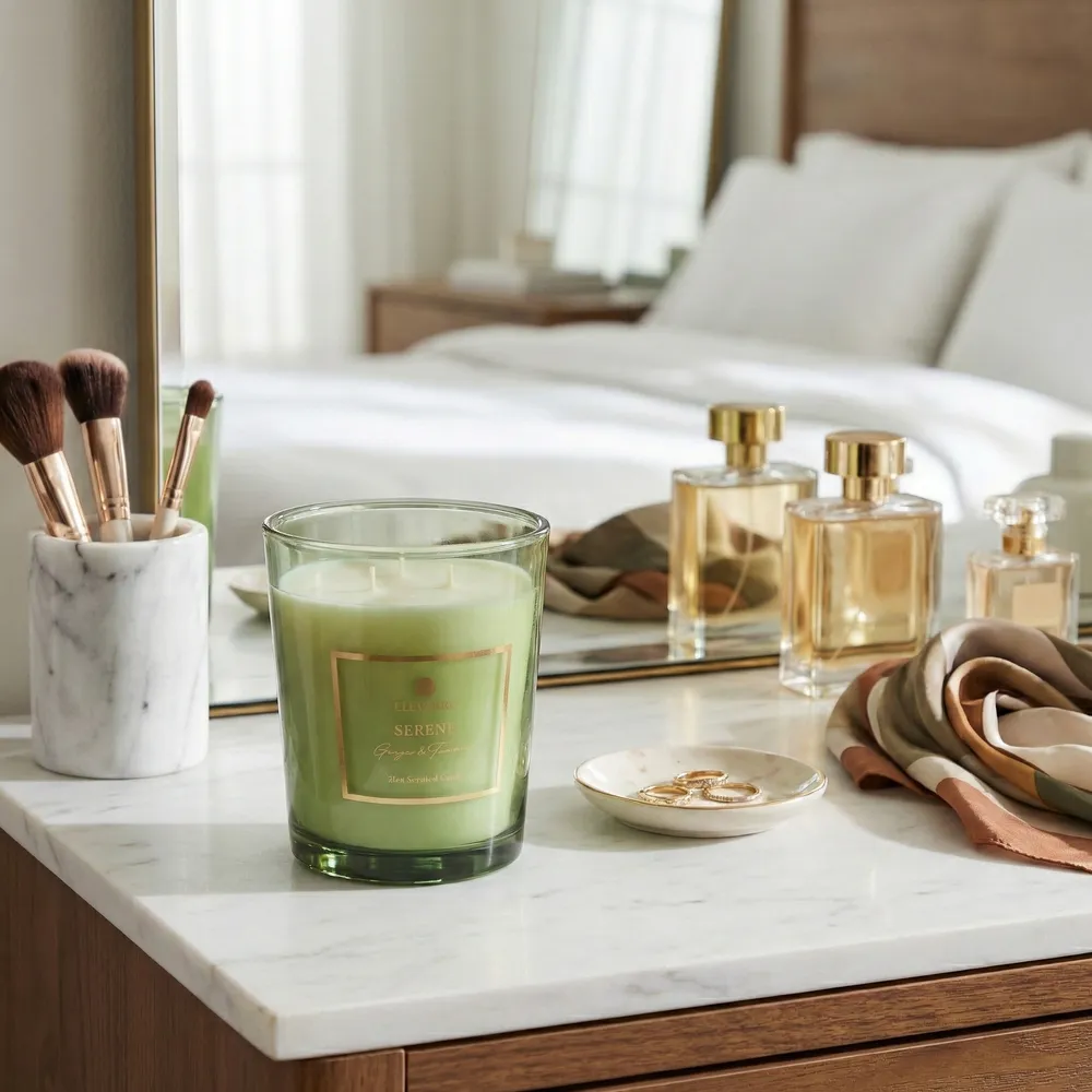 ROWANSTONE SERENE GINGER & TAMBOUR CANDLE 7 (IN)