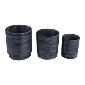 COVECLIFF SET OF 3 GRAY PLANTER 13 (IN) 6