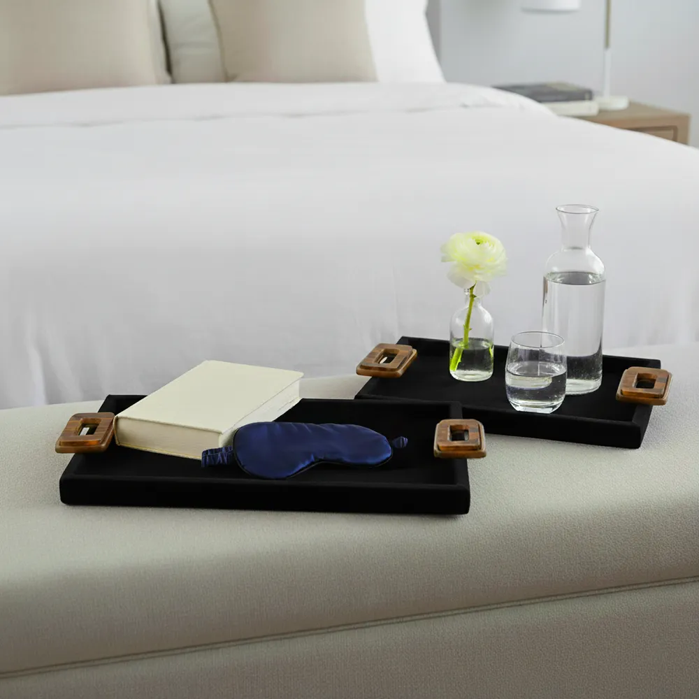 SAMSONFORD SET OF 2 BLACK TRAY 1 (IN)