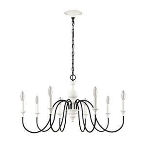 Val de Loire 36'' Wide 8-Light Chandelier - White 2