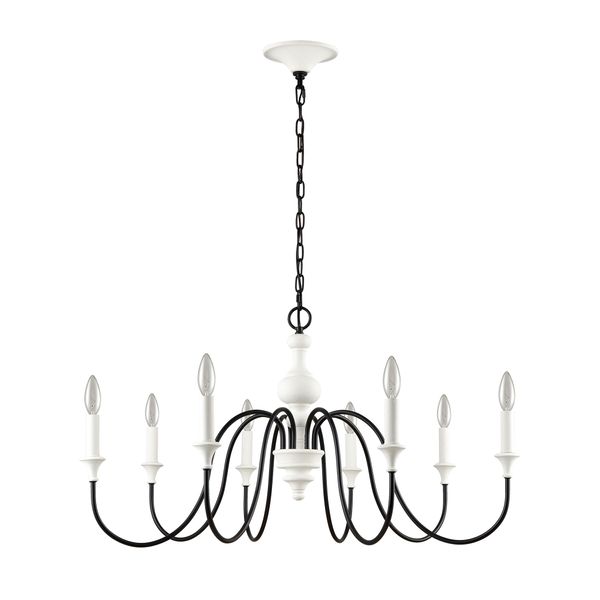 Val de Loire 36'' Wide 8-Light Chandelier - White