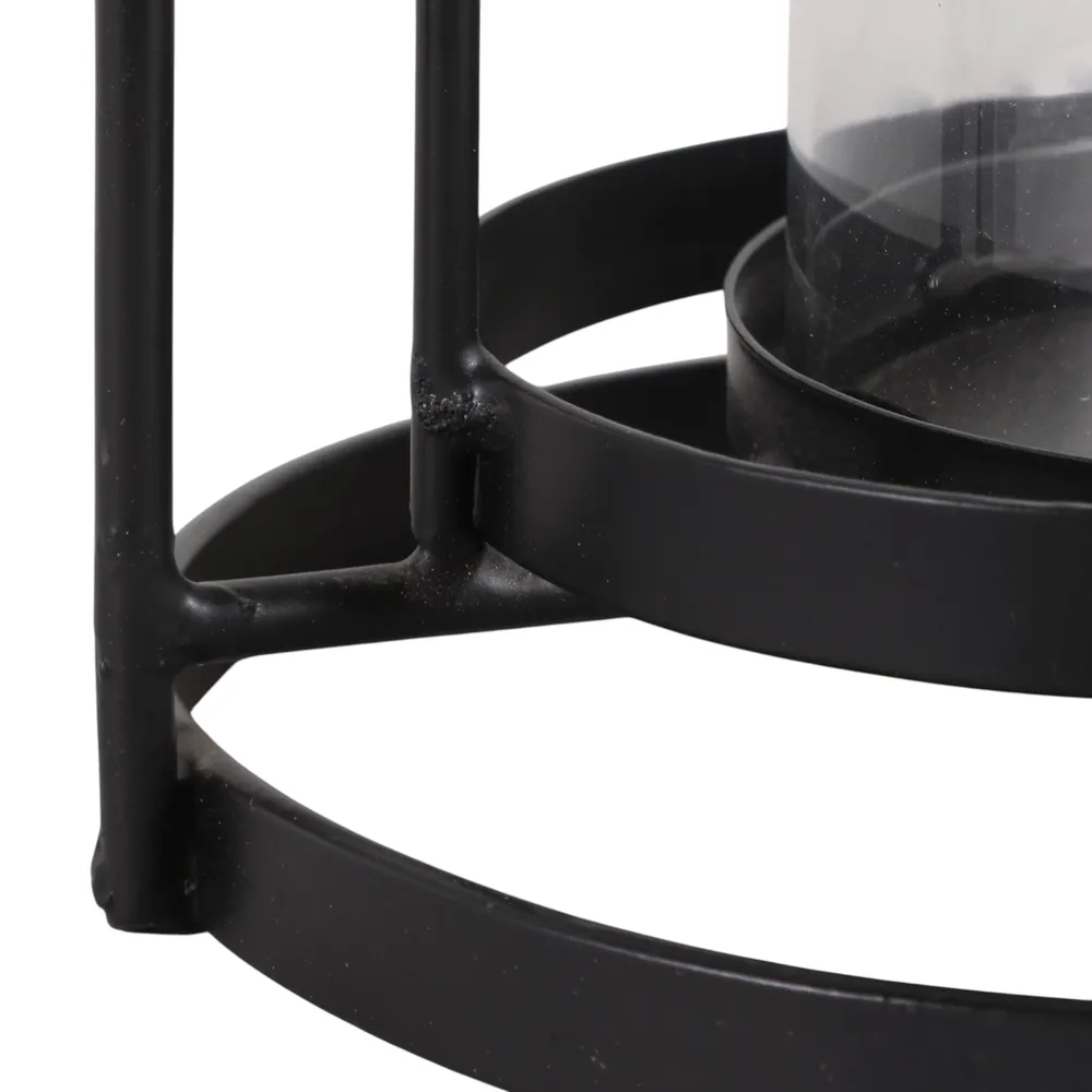 DUNELEY BLACK CANDLE HOLDER 14 (IN)