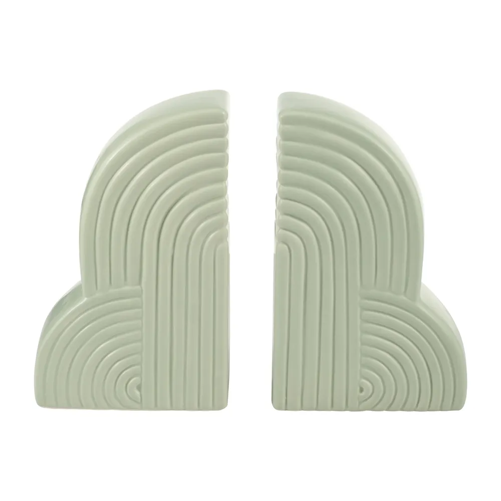 HAROLDPARK SET OF 2 GREEN BOOKENDS 10 (IN)