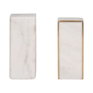 PARKWORTH SET OF 2 WHITE BOOKENDS 6 (IN) 5