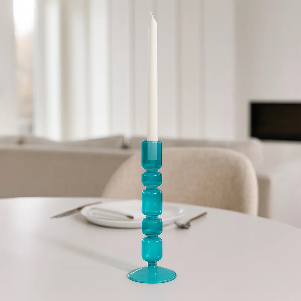 ISLE BLUE CANDLE HOLDER 10 (IN)