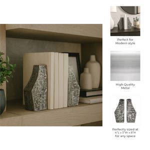 ADLERMORE SET OF 2 BLACK BOOKENDS 8 (IN) 7