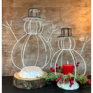 Snowman Lanterns Set Of 2 3