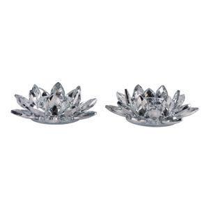 HACKETTWELL SET OF 2 SILVER CANDLE HOLDER 2 (IN) 1