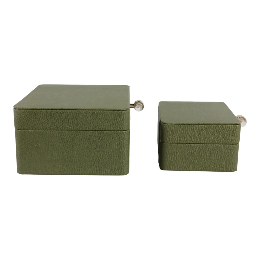 EVERTONPORT SET OF 2 GREEN BOXES 4 (IN)