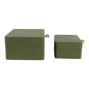 EVERTONPORT SET OF 2 GREEN BOXES 4 (IN) 6