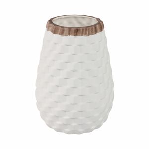 GORTONRUN WHITE VASE 9 (IN) 4