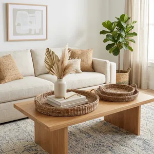 ASHCREST SET OF 3 TAN TRAY 7 (IN) 10