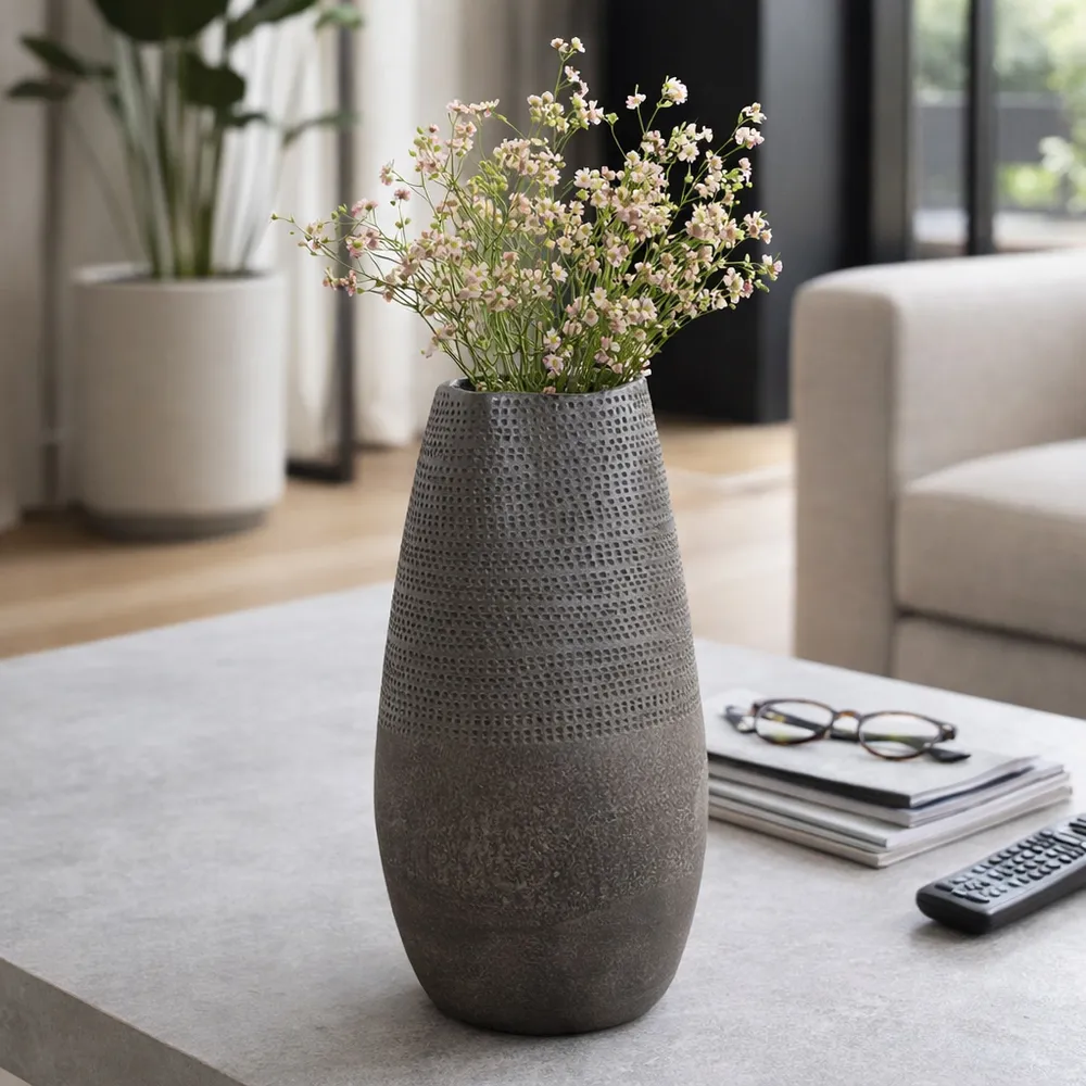 NORAHAVEN BROWN VASE 19 (IN)