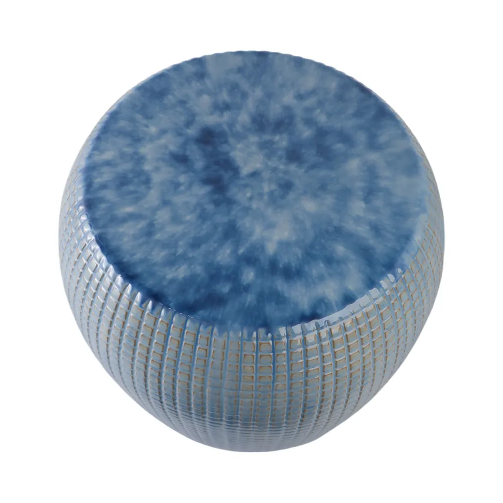 FLINTSIDE BLUE GARDEN STOOL 18 (IN)