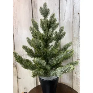 Small Frosted Spruce Tree 18in 1