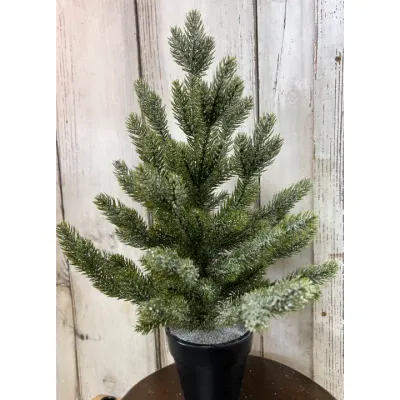 Small Frosted Spruce Tree 18in