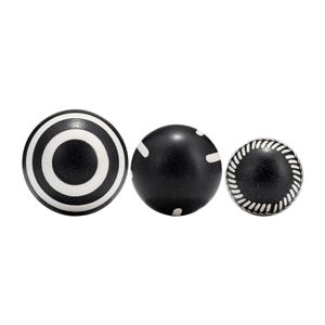 HARDYCROSS SET OF 3 BLACK ORBS 6 (IN) 9