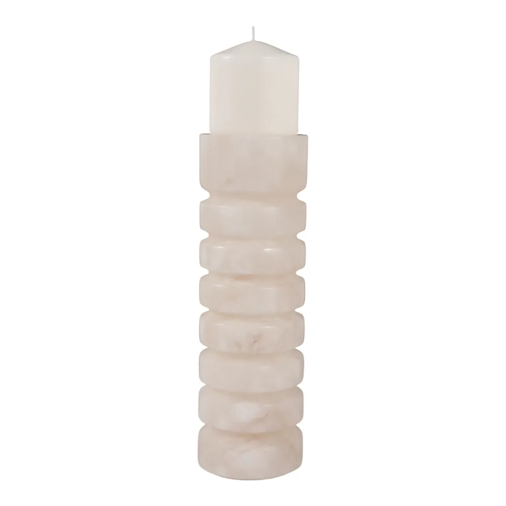 FERRISSIDE WHITE CANDLE HOLDER 11 (IN)